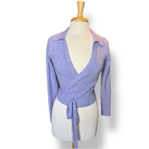 The Frolic Lavender Wrap Sweater